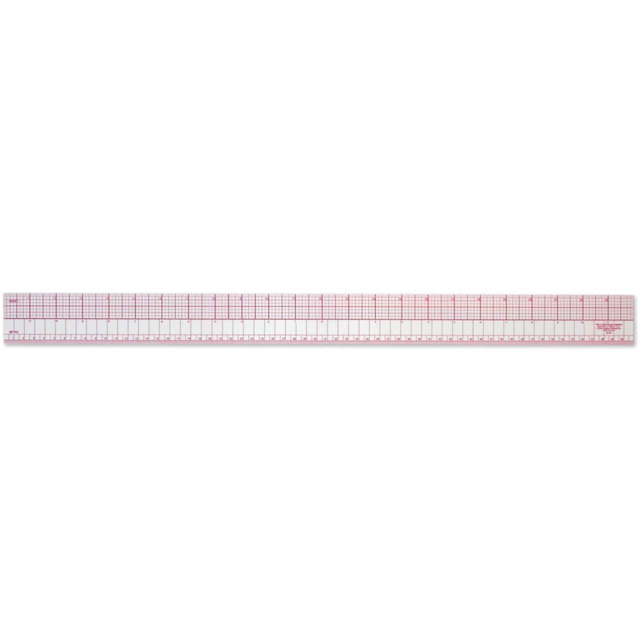 Westcott® C-Thru Zero-Centering English & Metric Ruler, 24"
